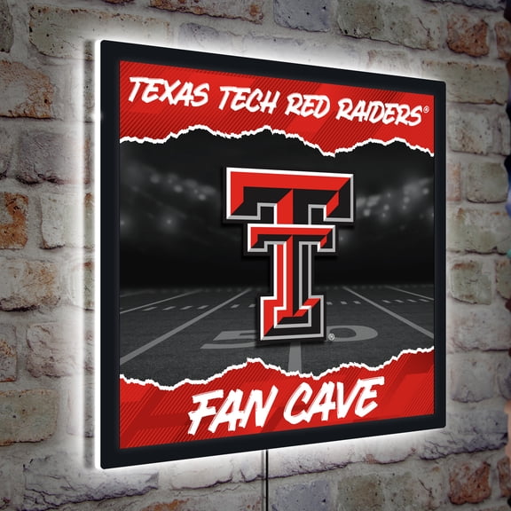 Texas Tech Red Raiders 23" LED Fan Cave Square-Shaped Lighted Wall Sign