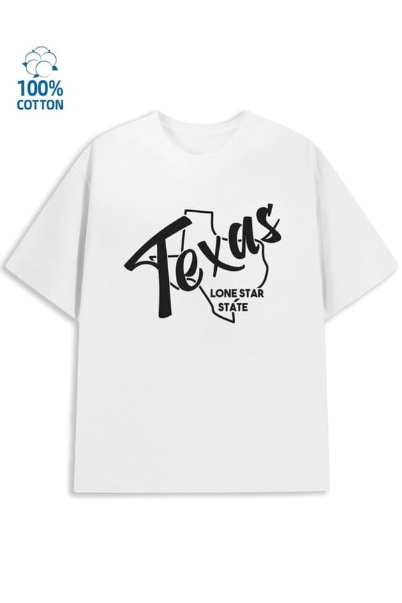Texas Tee men white Funny Unisex Shirt Short Sleeve tshirts Retro Unisex Shirt Short Sleeve tshirts Vintage Unisex Shirt Printed tshirts Retro Unisex Shirt Graphic Tee tshirts