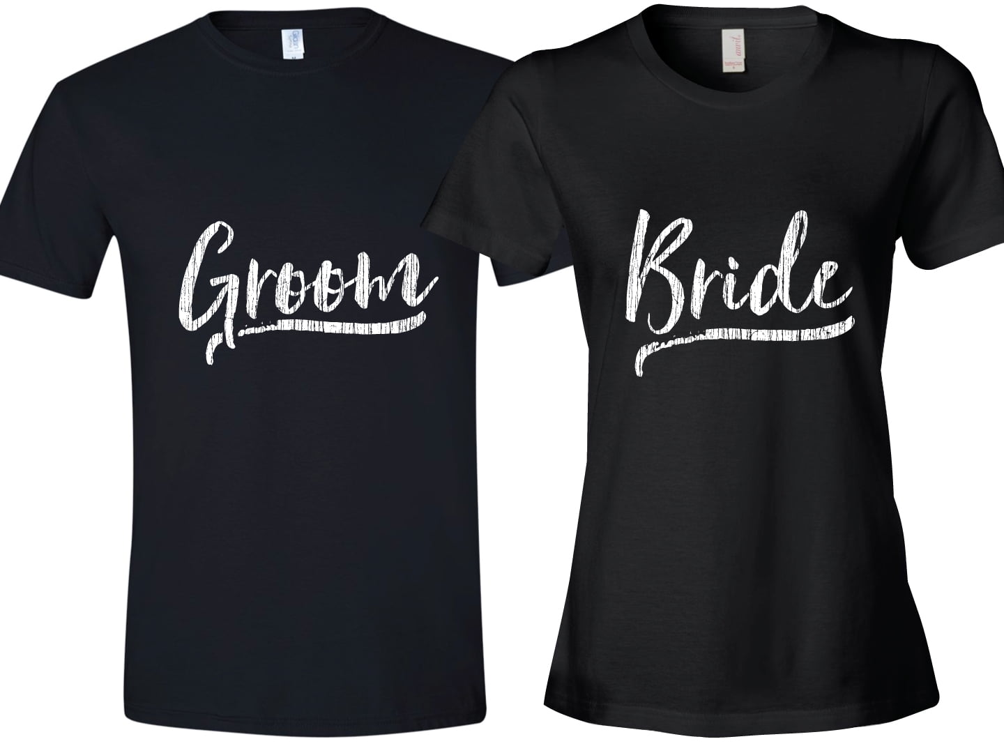 Texas Tees Brand: Bride Groom, Husband Wife, Wedding Gift Ideas, Ladies  XX-Large & Mens Small