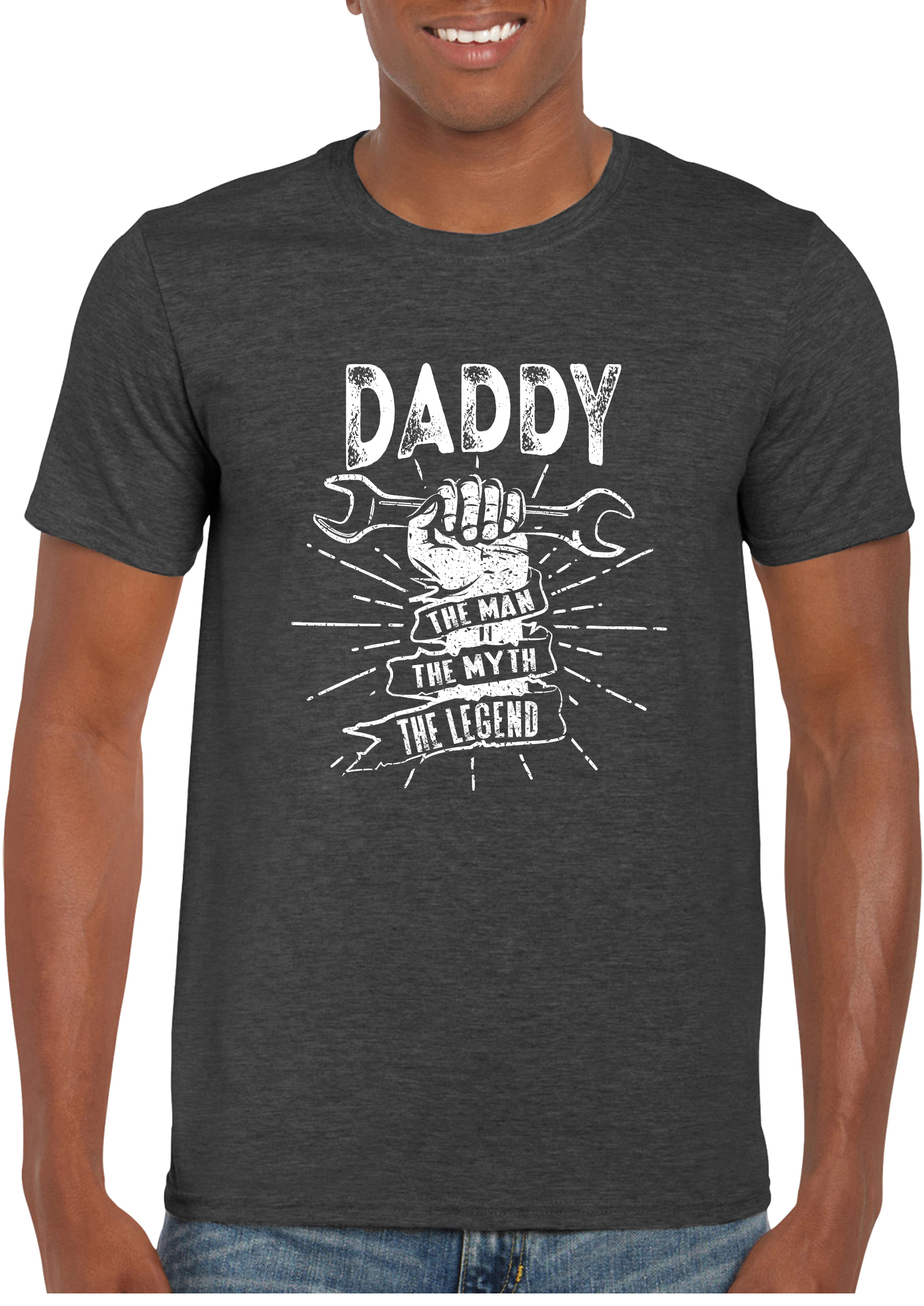 Texas Tees, Man Myth Legend Tshirt, Daddy Shirts for Men, Daddy, Man Myth Legend - Gray - image 1 of 2