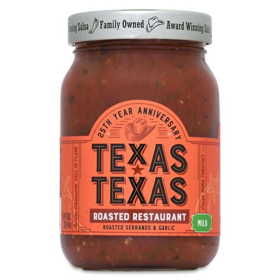 Texas Texas Roasted Restaurant Style Mild Salsa 16 oz Jar