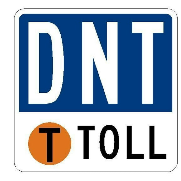 Texas Toll Road DNT Dallas North Tollway Metal Sign Highway Sign Decal Size: 8 inch x 8 inch