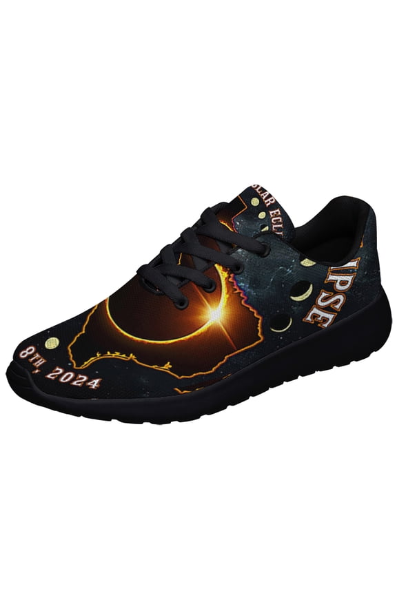 Texas Total Solar Eclipse April 8th2024 Shoes Sneakers Black Size 6