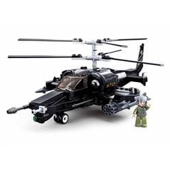 Texas Toy Distribution 752 Model Bricks KA-50 Black Shark Helicopter Building Brick Kit  333 Piece