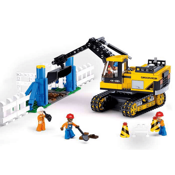 Construction Traxcavator Building Brick Kit (614 pcs)