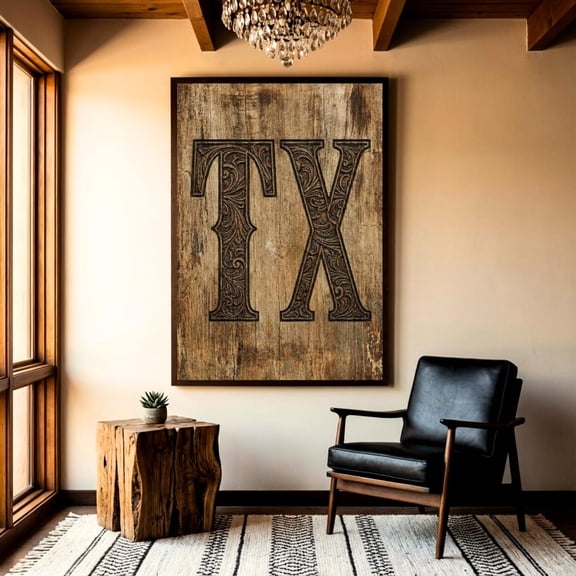 Texas Typography Wall Art Print