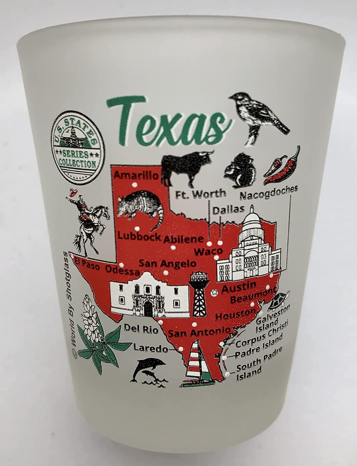 California State Wraparound Shot Glass By World By Shotglass