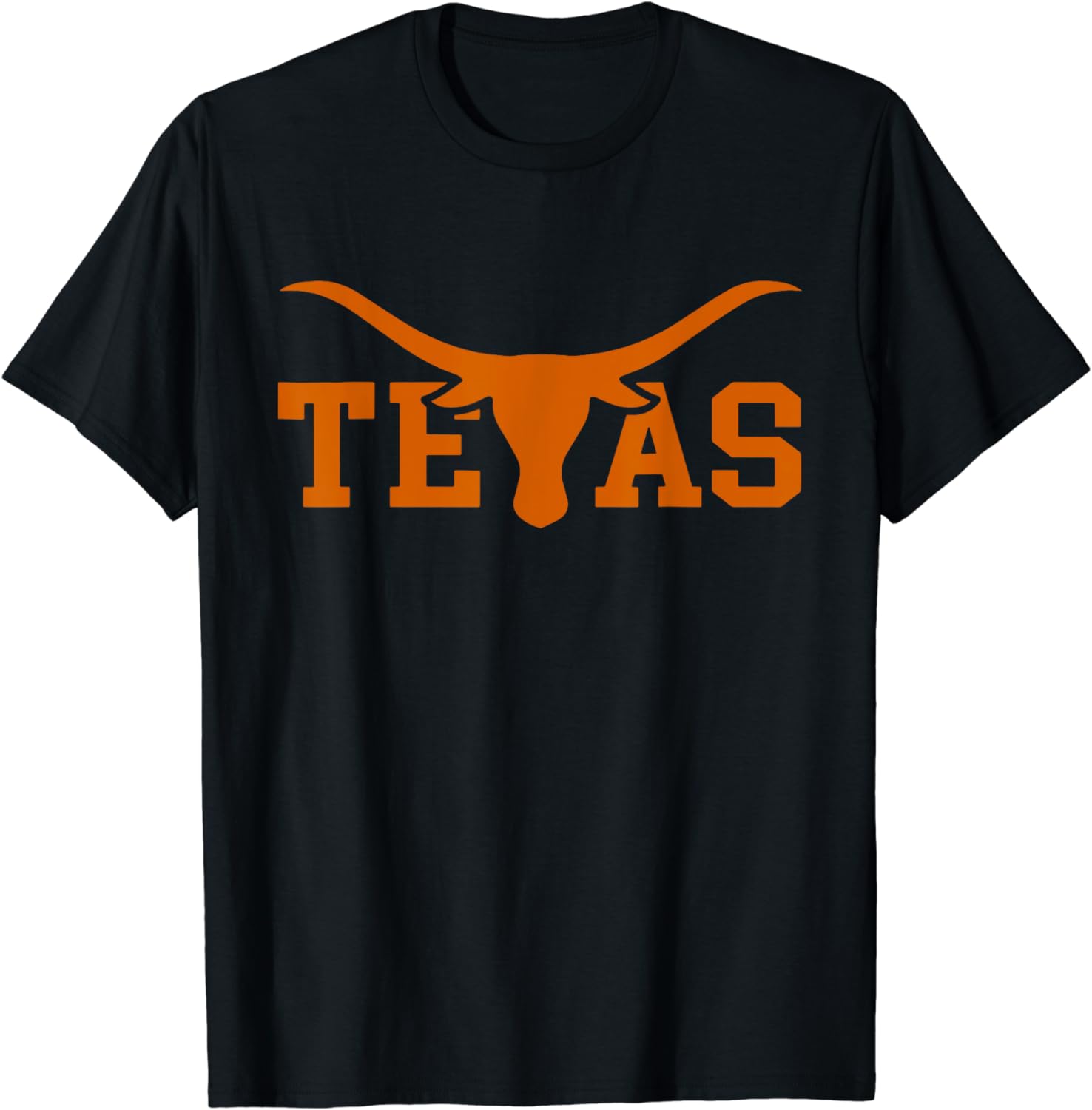 Texas USA Longhorn Bull America Font T-Shirt - Walmart.com