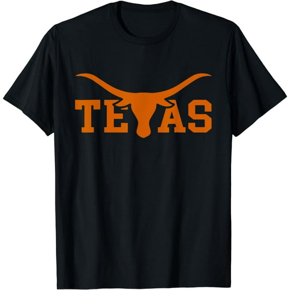 Texas USA Longhorn Bull America Font T-Shirt