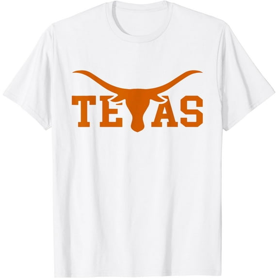 Texas USA Longhorn Bull America Font T-Shirt