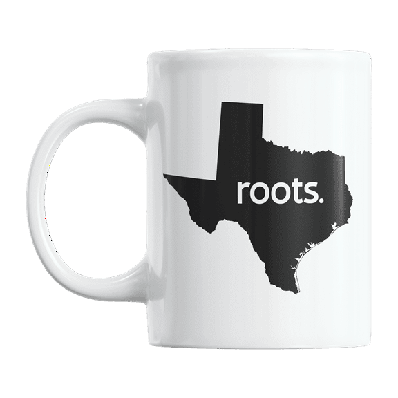 Texas USA Roots & TX State Map Outline, US Citizen Coffee & Tea Mug Cup (11oz)