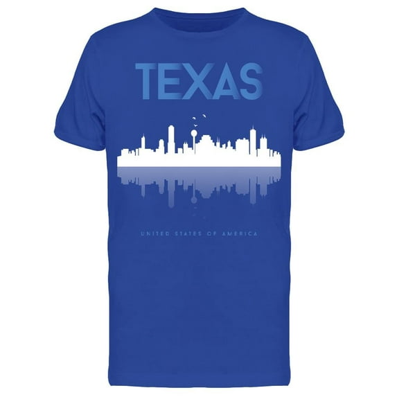 Texas Usa Skyline T-Shirt Men -Image by Shutterstock, Male 3X-Large