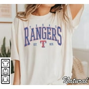 Texas Vintage Baseball T-shirt | Rangers Shirt | Game Day, Natural Color, Size L