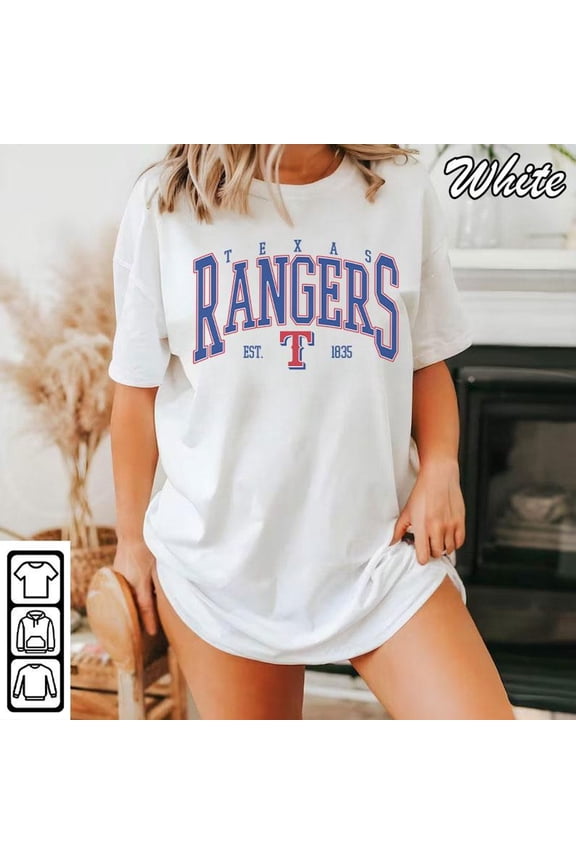 Texas Vintage Baseball T-shirt | Rangers Shirt | Game Day, White Color, Size M