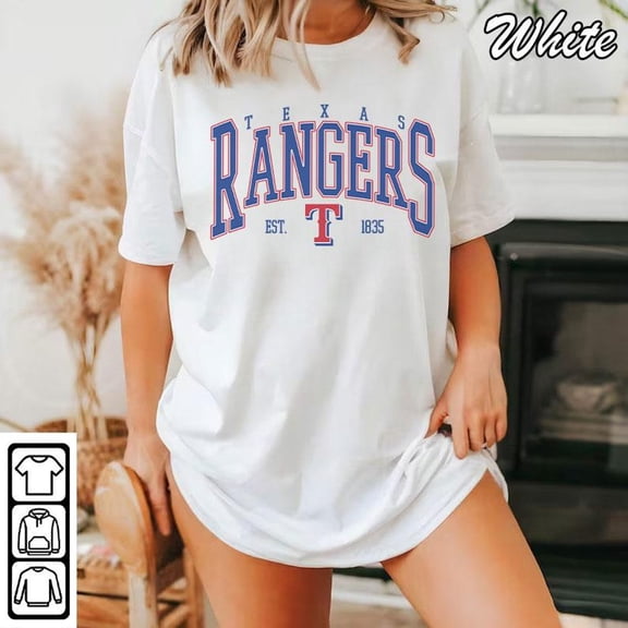 Texas Vintage Baseball T-shirt | Rangers Shirt | Game Day, White Color, Size XL