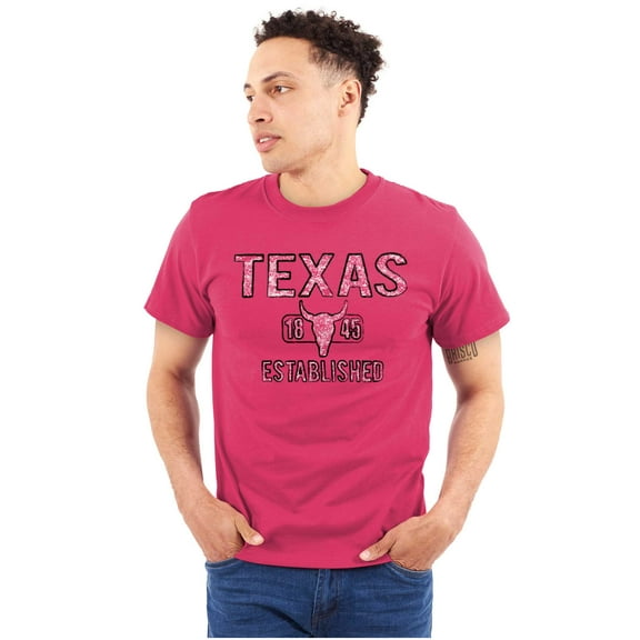 Texas Vintage Cow Skull Stencil Cool Men's Graphic T Shirt Tees Brisco Brands S