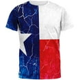 thumbnail image 1 of Texas Vintage Distressed State Flag All Over Mens T Shirt Multi 2XL, 1 of 2