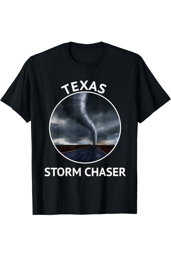 Texas Weather Storm Tornado Hurricane Chaser Meteorologist T-ShirtMen and women, Black T-shirt, size: Extra large