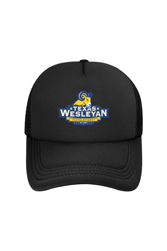 Texas Wesleyan University Solid Color Lightweight Adult Mesh Baseball Cap