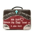thumbnail image 1 of Texas West Embroidery Scripture Bible Verse Rhinestone Cross Handbag Wallet Set in 19 colors, 1 of 5