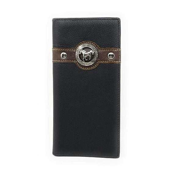 Texas West Men's Genuine Leather Horse Bifold Wallet