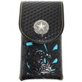 thumbnail image 1 of Texas West Western Cowboy Tooled Floral Leather Lone Star Concho Belt Loop Medium Cell Phone Holster Case, 1 of 1