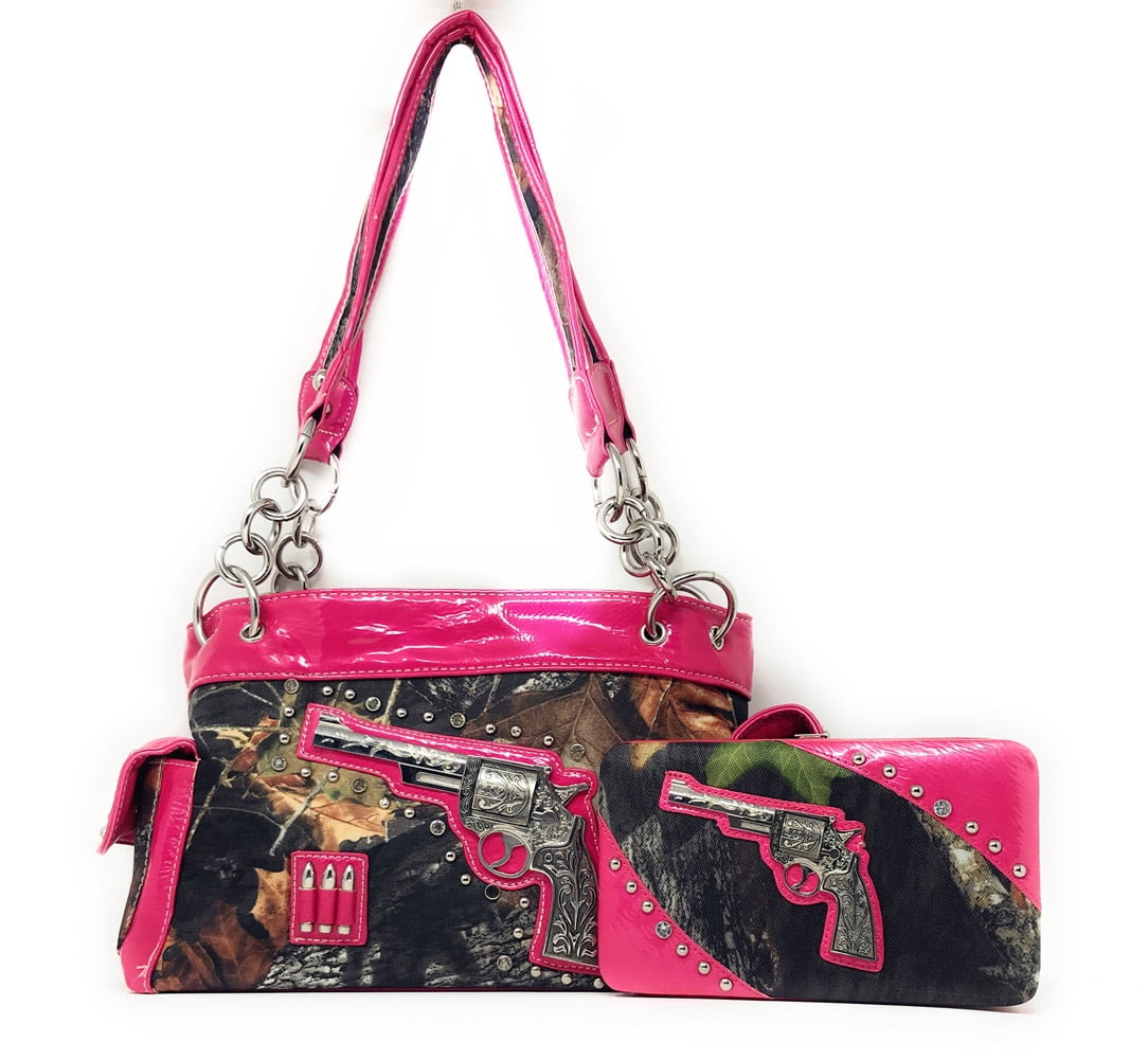 Texas West Western Handbag Camouflage Gun Pistol Pocket Camo Rhinestone