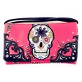 thumbnail image 1 of Texas West Western Rhinestone Flora Candy Skull Small Pouch Wallet for Women Crossbody, 1 of 5