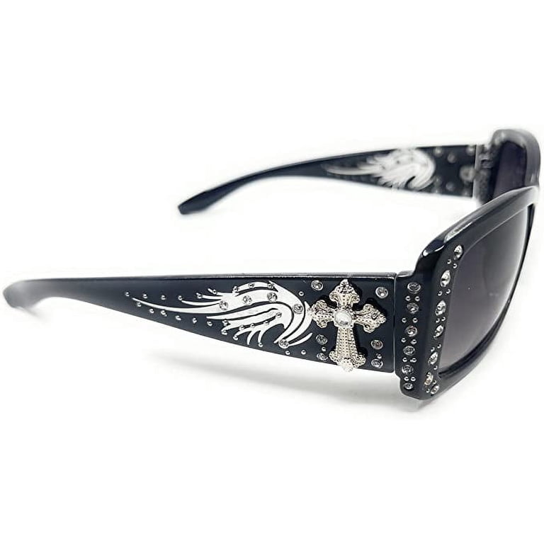Texas West Womens Sunglasses With Rhinestone Bling UV 400 PC  display picture 1