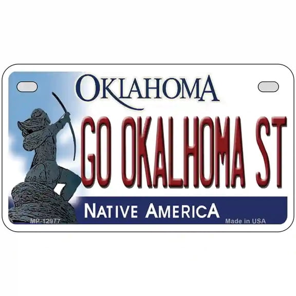 Texas White Blank Novelty Metal License Plate 7" x 4" Motorcycle (MP)