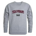 thumbnail image 1 of Texas Womans University Pioneers Dad Crewneck Sweatshirt, Heather Grey - Small, 1 of 1