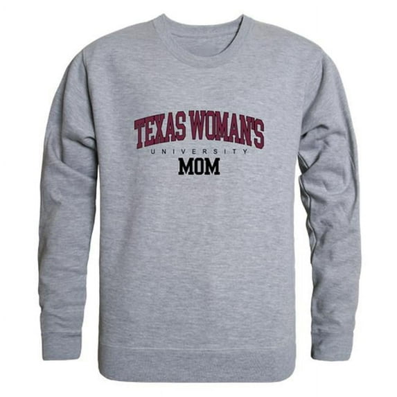 Texas Womans University Pioneers Mom Crewneck Sweatshirt, Heather Grey - Extra Large