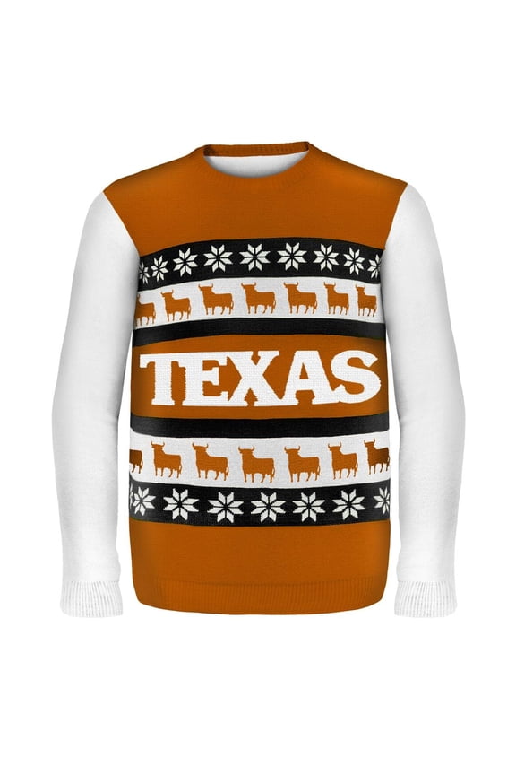 Forever Collectibles Texas Wordmark NCAA Ugly Sweater X-Large Male