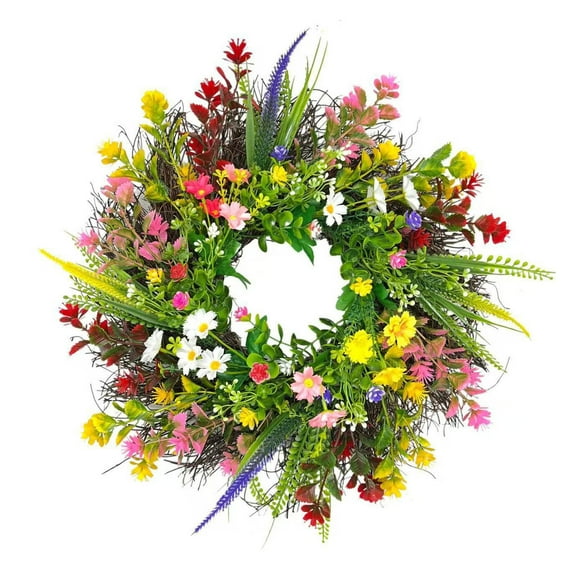 Texas Wreath 1 Piece Of Spring And Summer Flower Decoration Front Door Wall Hanging Suitable For Weddings Parties Home Decoration Green Wreath Home Decor