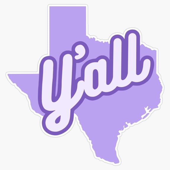 Texas Yall Lone Star State Regional Greeting Vinyl Sticker