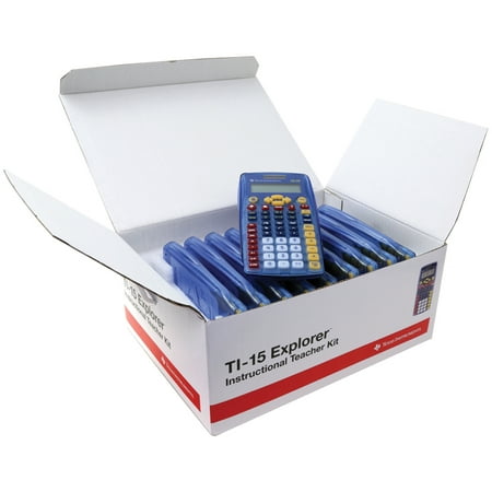 Texas instruments TI15TK Financial Calculator Dual-Power Battery & Solar, Yellow, 10 Pack