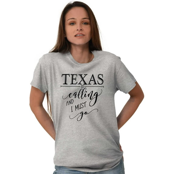 Texas is Calling and I Must Go Women's Plus Size Graphic Tee Brisco Brands 3X
