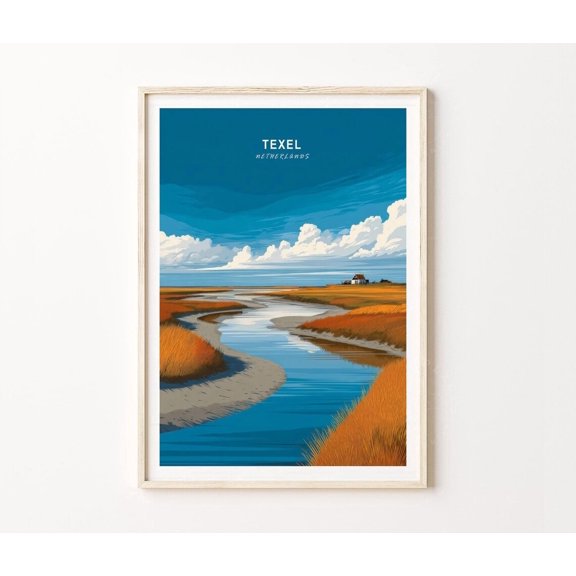 Texel Netherlands Dutch Coastal Island Wall Art Home Decor