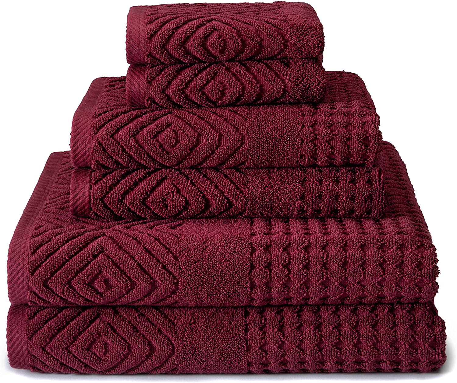 Texere 100% Organic Cotton Diamond Jacquard 700 GSM Luxury Bath Towel ...