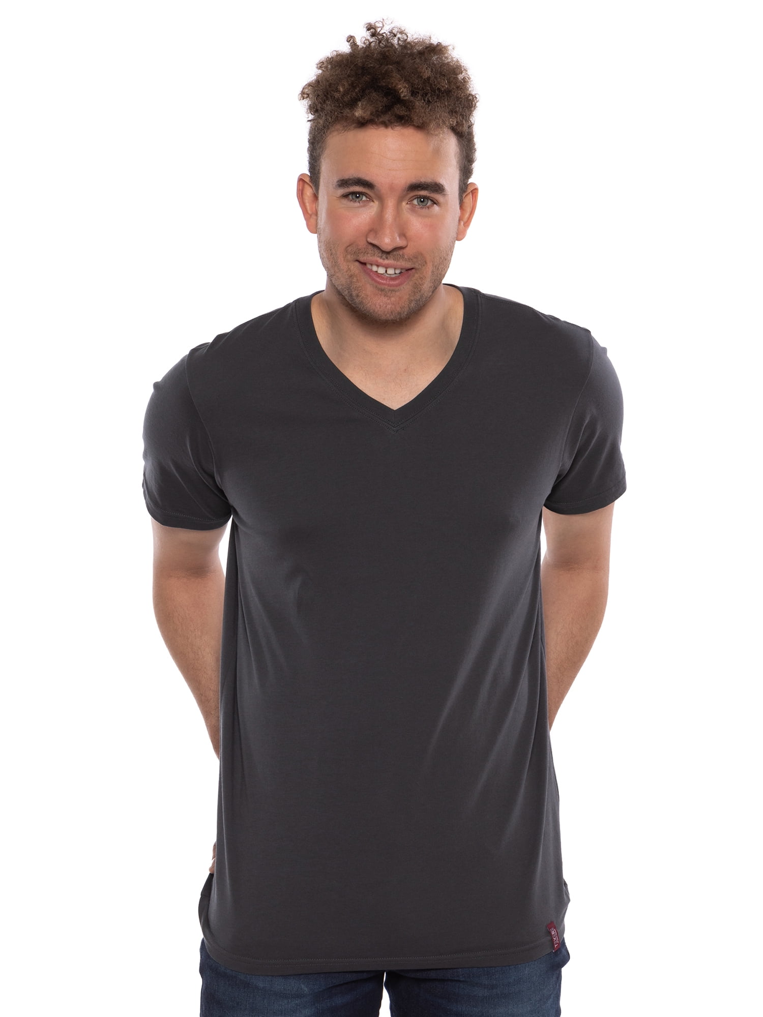 Texere Men's Pima Cotton V-Neck T-Shirt - Super Soft Jersey Tee ...