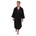 thumbnail image 1 of Texere Mens Luxury Terry Cloth Bathrobe - Modal & Organic Cotton (EcoComfort, Black, LXL), 1 of 6