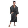 thumbnail image 1 of Texere Mens Luxury Terry Cloth Bathrobe - Modal & Organic Cotton (EcoComfort, Dark Shadow, LXL), 1 of 6