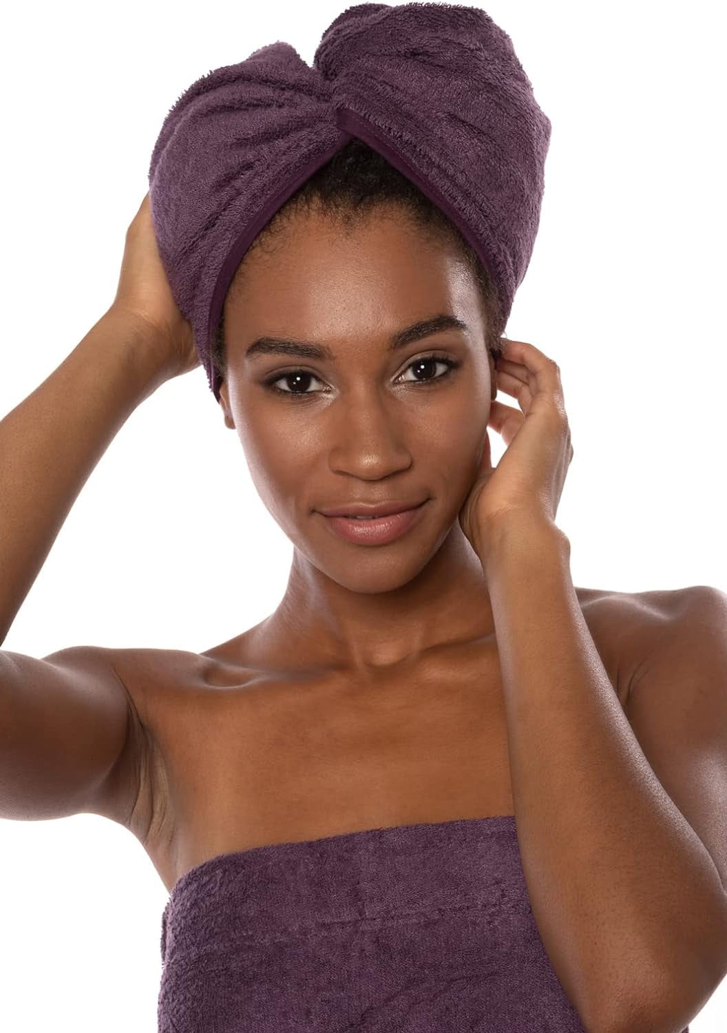 Women\'s Bamboo Viscose Cotton Hair Towel Lightweight Quick Dry Absorbent Amazon.com : TexereSilk Women main image 4
