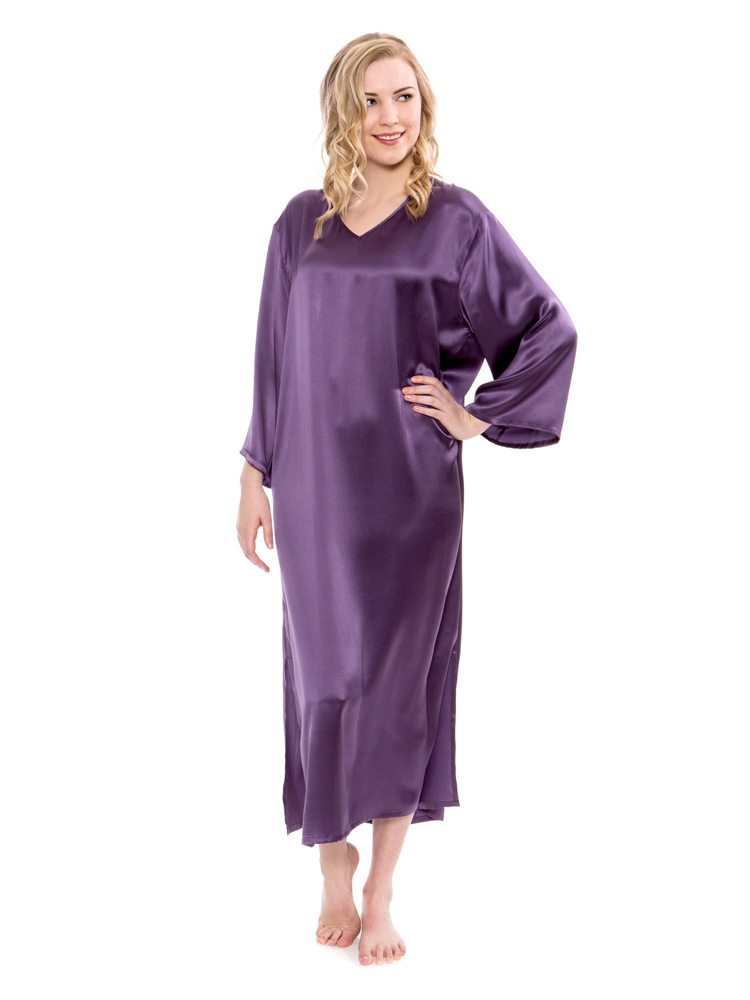 Buy Beautiful 4 PCS Set Satin Maxi Night Dress Night Suits Nighty for Women  (MX_Dress_Model_42_S) Dark Blue at Amazon.in