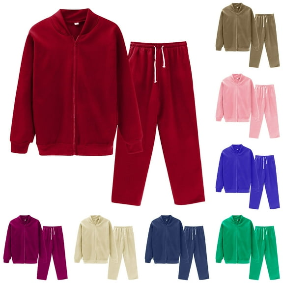 Texiao Comfort Sweatsuits for Women,Women's Solid Hooded Sport Sweatshirt Tracksuit Set