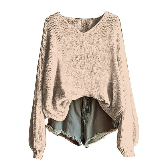 Texiao Cozy Sweaters for Women,Women's Winter Warm Crewneck Long Sleeve Knit Pullover Sweater