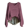 thumbnail image 1 of Texiao Cozy Sweaters for Women,Women's Winter Warm Crewneck Long Sleeve Knit Pullover Sweater, 1 of 4