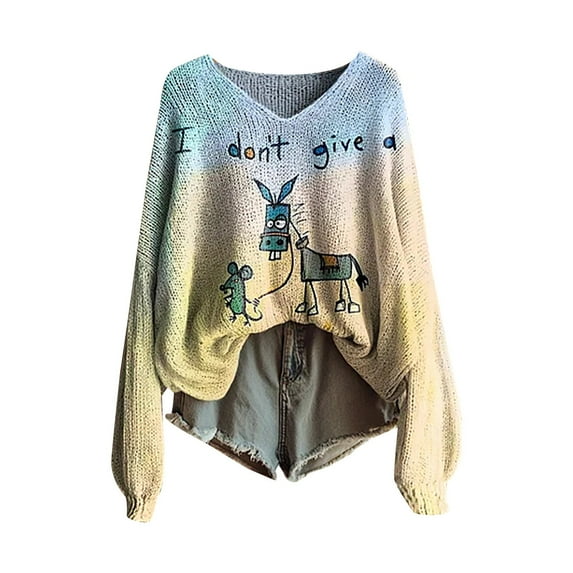 Texiao Sweaters for Women,Women's Winter Warm V Neck Long Sleeve Knit Pullover Sweater