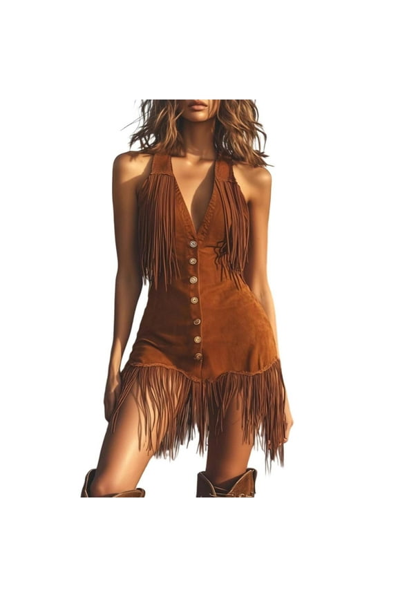 Western Dress for Women,Women's Country Concert Cowboy Fringe Dress