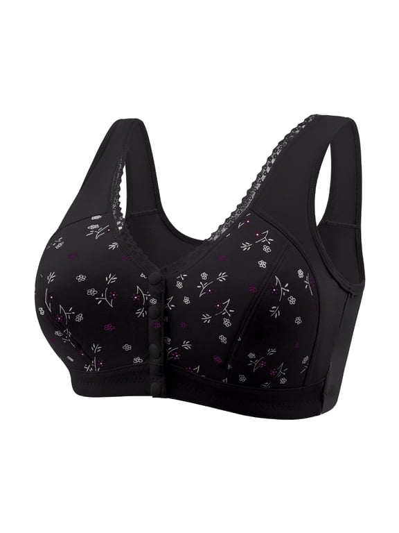 Wirefree Front Closure Bra Perfect Wireless Cotton Sleep Bras for Women